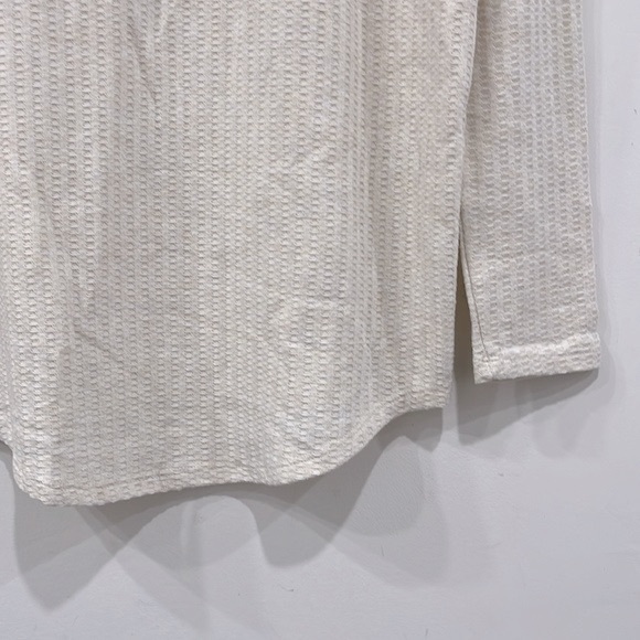 Sanctuary Waffle Knit Crewneck Long Sleeve Top in Ivory size M - Picture 8 of 11